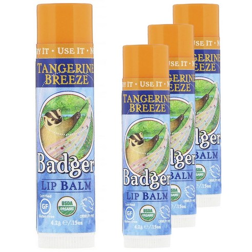 뱃저 립 밤 4.2g, 4개, Tangerine Breeze