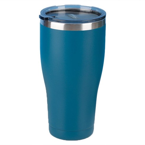 Deoxygene 스테인레스 스틸 가정용 아이스 컵 자동차 휴대용 30oz 더블 진공 허리 c, 파란색