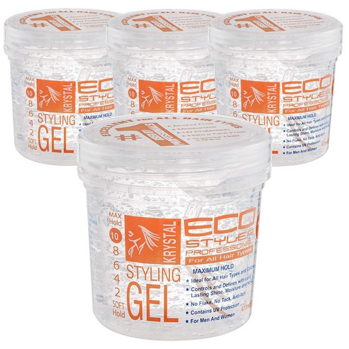 에코스타일러 프로페셔널 스타일링 젤 크리스탈, 473ml, 4개