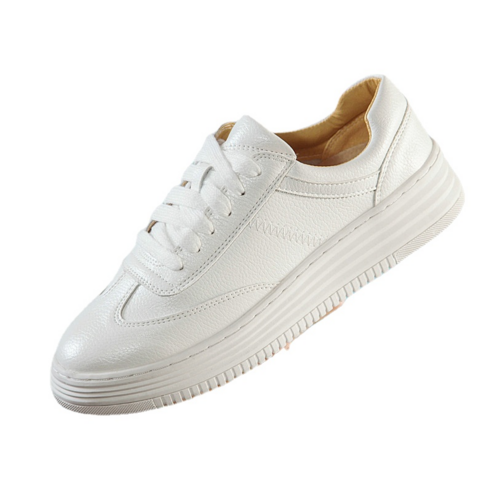 ANKRIC 스니커즈 두꺼운 밑창 작은 흰색 신발 여성 2022 기본 흰색 스포츠 신발 거리 사진 학생 크기 Huidong 신발