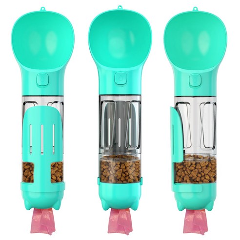 애완 동물 식수 컵 야외 개 걷는 물병 휴대용 개 물 컵 애완 동물 동반 물 음식 컵 애완 동물 여행 물 디스펜서 애완 동물 용품, 푸른 색