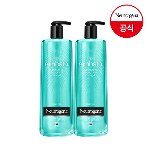 뉴트로지나 레인바스 오션미스트 바디워시 퓨어 아쿠아 향, 473ml, 3개
