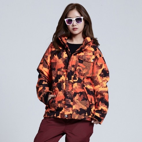 라시엘로 LAZ-813-CAMO ORANGE 남여공용 스키복 보드복 점퍼 자켓 스키/보드복