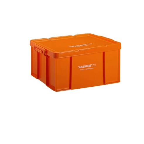 ANKRIC 선글라스케이스 일본 Tenma 공동 loucks 상자 야외 저장 상자 플라스틱 침대 옆 테이블 저장 상자 46L, 모험 시리즈 - 조인트, 화사한 오렌지M 사이즈 용량 33L