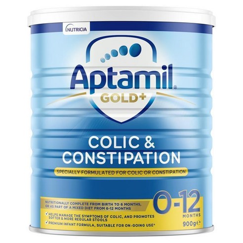 Aptamil Gold+ Colic & Constipation Baby Infant Formula From Birth to 12 Months 900g 900g, 900g, 1개