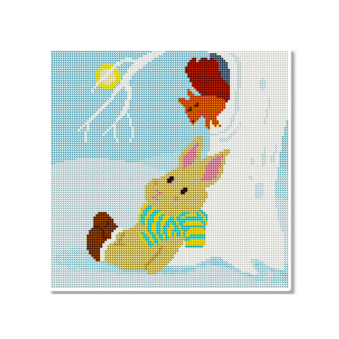 모모픽스 보석십자수 30x30cm 캔버스형 AB비즈, DC21 무슨일이야?, 1개