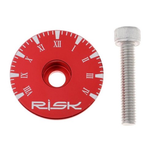 1-1/8인치(28.6mm) 스티어러 튜브용 도로 산악 자전거 헤드셋 스템 상단 캡, 레드 시계, 28.6mm, 알루미늄 합금