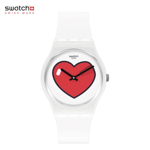 [정품]국내 당일발송 스와치시계 SWATCH GW718 발렌타인 데이 남여공용 우레탄시계 34mm 스위스시계