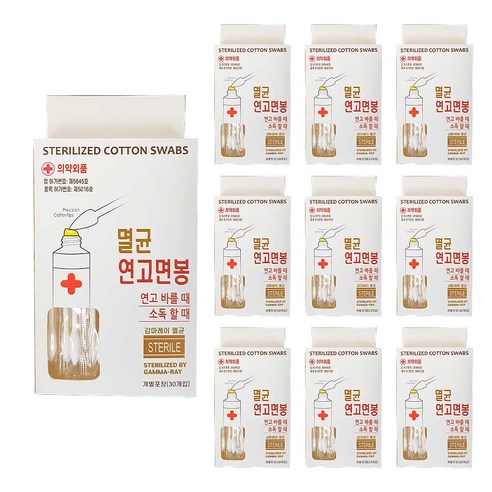 풍성 멸균 연고면봉, 10개, 30개입