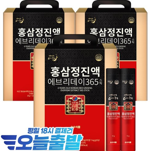 순수식품 홍삼정진액 에브리데이 365 스틱, 10g, 300개