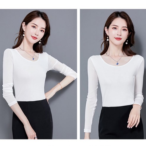 봄바람을 간직한 VergoPerco 여성 긴팔 티셔츠