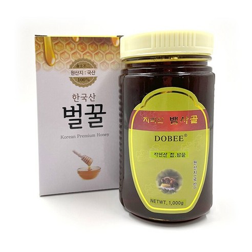지리산 뱀사골 자연산 밤잠화꿀 1.0kg (병 선물용 박스) 1개 지리산밤꿀