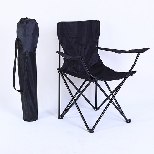 야외 접 이식 낚시 의자 큰 사이즈 손잡이 야외 의자 접 이식 의자 모래사장 의자 간편 낚시 의자, 1 건, 검은색