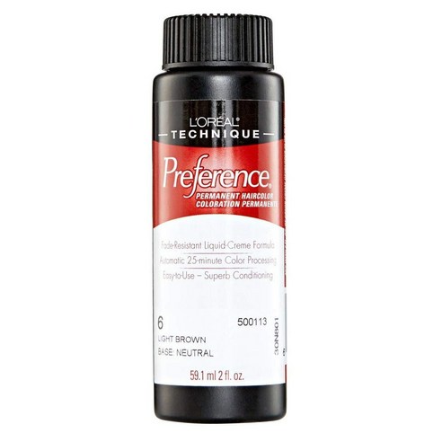 로레알 프리퍼런스 퍼머넌트 헤어컬러 59.1ml, 06 Light Brown, 1개