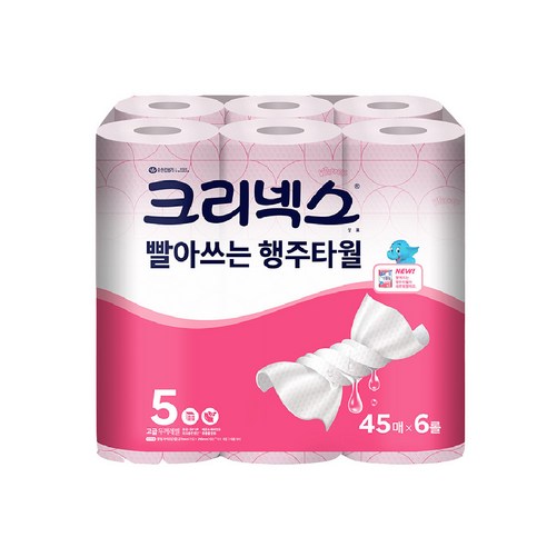 스카트 클리어핑크 행주타월+ 45매, 45개입, 6개
