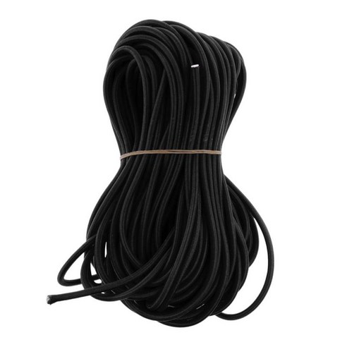 6mm 1-50 미터 강력한 탄성 블랙 라운드 고무 충격 코드 로프 타이 다운 - UV 방지 및 내구성, 설명