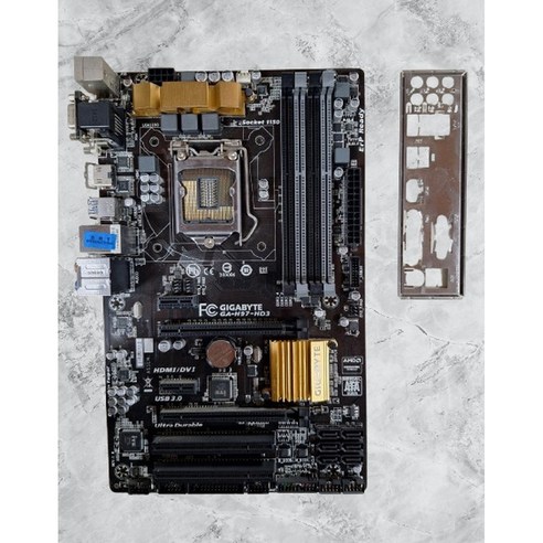중고메인보드 기가바이트 GA-H97-HD3(4세대)메모리슬롯4개짜리, GIGABYTE GA-H97-HD3