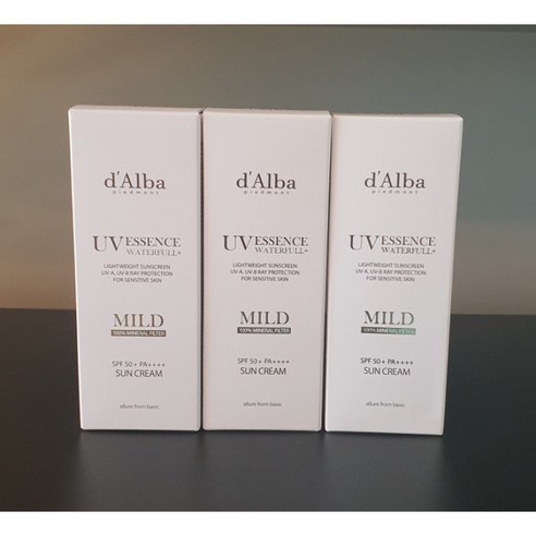 달바 워터풀 에센스 마일드 선크림 50ml / 무기자차 눈시림 없음, 3개