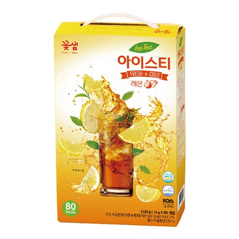 꽃샘 레몬 아이스티, 14g, 80개입, 4개