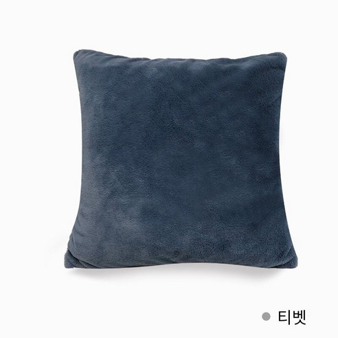 대외 무역 공장 직접 판매 북유럽 간단한 단색 토끼 모피 플러시 베개 국경 뜨거운 판매 홈 침실 베개 커버, 50*50cm 코어, 다크 블루