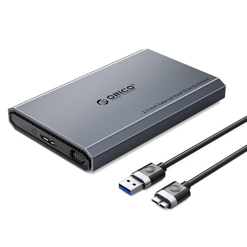 오리코 알루미늄 합금 2.5형 SSD 외장하드케이스 DD25, USB-A