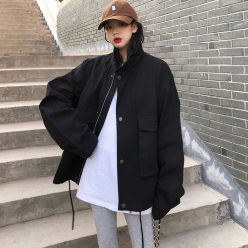 루즈핏 캐주얼 야상 자켓 아우터 데일리 여성 점퍼
