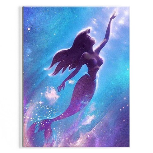 오로라데코덴 캔버스형 보석십자수 30x40cm, MK069 인어공주