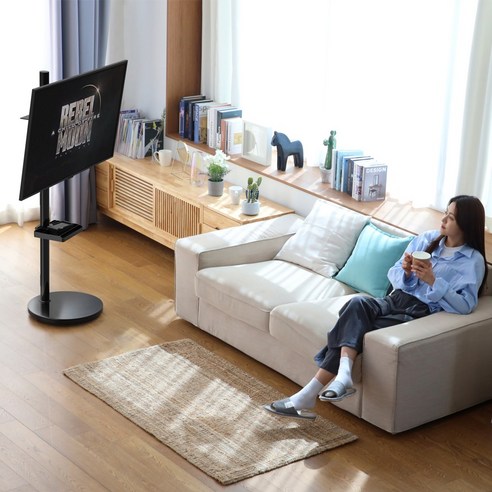 지마운트 무빙스탠드 삼탠바이미 TV/모니터 거치대 FS220, 화이트, 1개