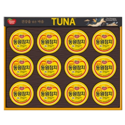 동원 참치 선물세트 S12호 + 쇼핑백, 19개 세트 동원참치s12