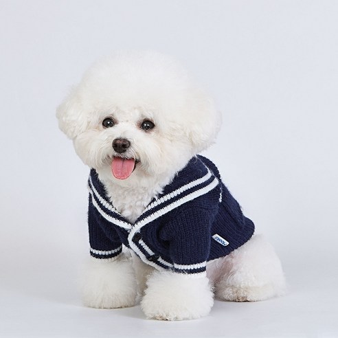 강아지 겨울옷 니트 세일러 칼라 스웨터 가디건 애견옷 고양이옷 소형견옷 중형견옷