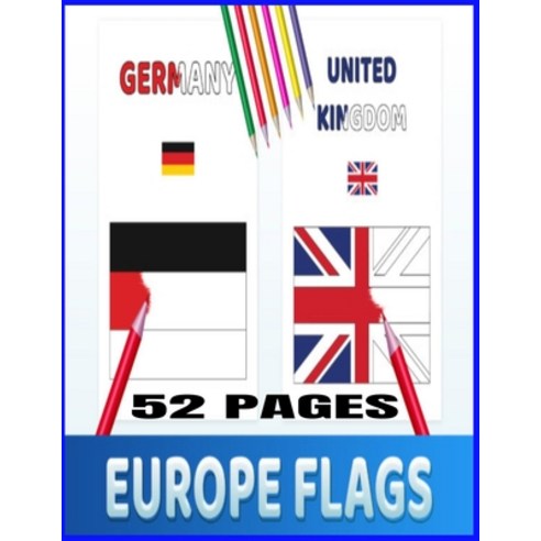 Europe flags coloring pages for adults and kids: Europe flags coloring pages for adults and kids 52 ... Paperback, Independently Published, English, 9798580303857