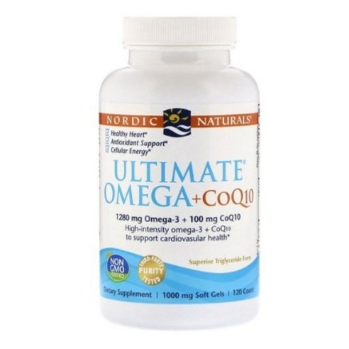 노르딕내츄럴스 얼티미트 1280mg 오메가 + 100mg CoQ10 소프트젤, 120정, 2개