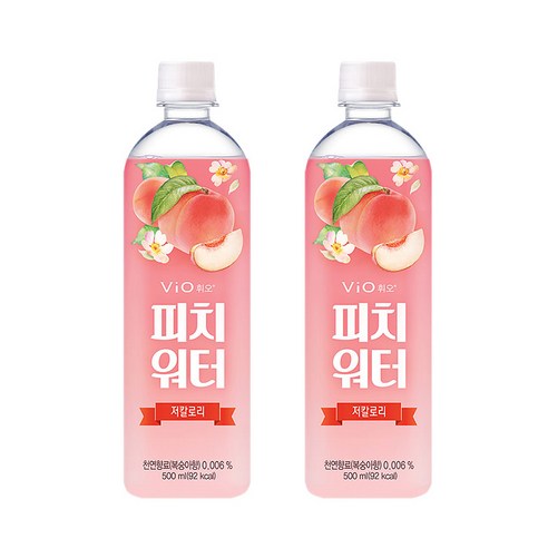 코카콜라음료 휘오 피치워터 500ml PET 24, 24개