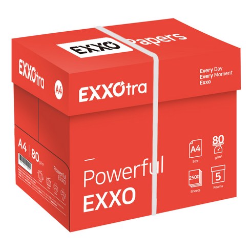 엑소트라(EXXOtra) A4 복사용지(A4용지) 80g 2500매 1BOX