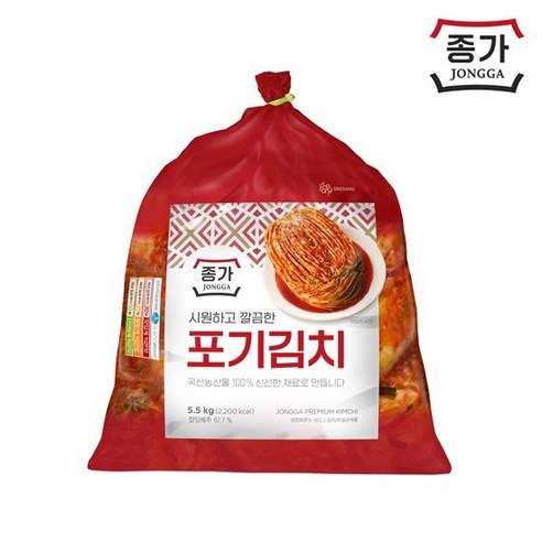 종가 종가집 중부식 포기김치 5.5kg, 1개