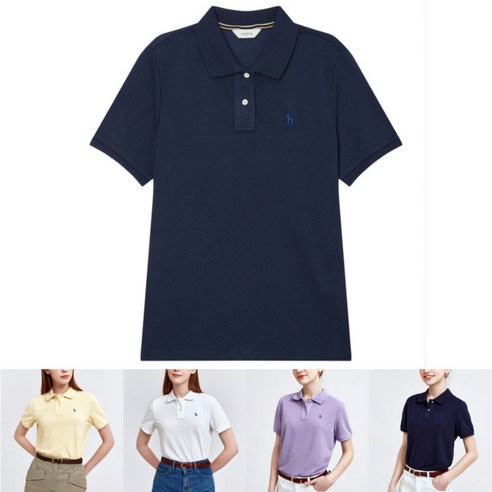 헤지스 [블루오션 아이코닉]네이비 반팔 피케 카라 티셔츠 HSTS4BC32N2