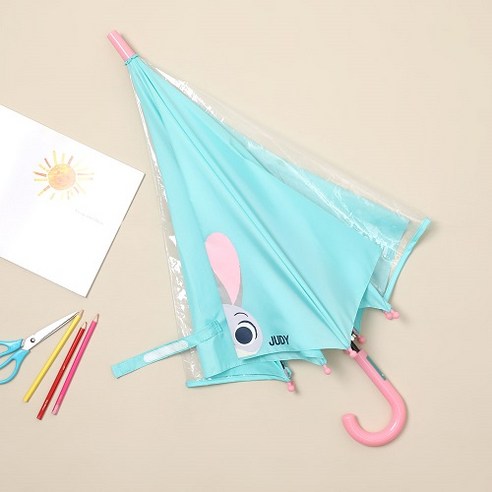 디즈니 55 주토피아 헬로 투명 비닐 아동우산