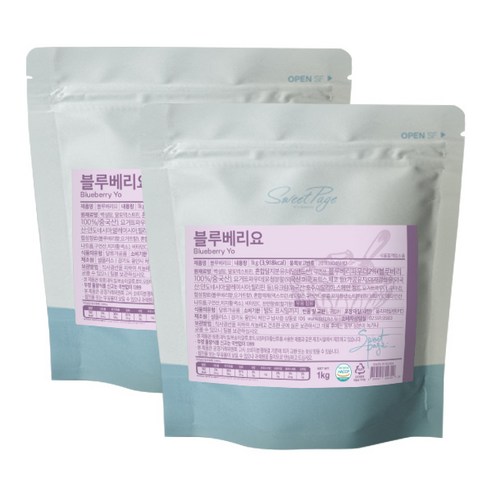 스위트페이지 블루베리요 파우더 1kg 2개세트, 1개입, 2개