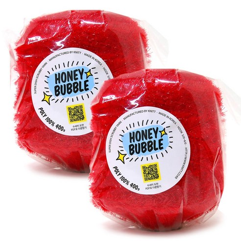 니뜨 허니버블수세미 콘사 (400g) x2볼, 09_레드, 2개
