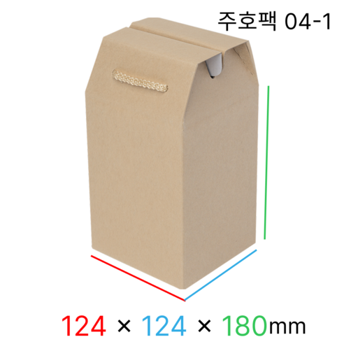 주호팩 끈손잡이 다용도 선물상자 04-1 (124x124x180), 고급크라프트, 10개