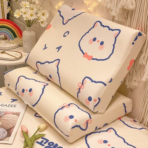 smy코튼 라텍스 베개 쌍 40X60 만화 귀여운 베개 30X50 베개 라이너 싱글, 색깔7, 40Cmx60cm