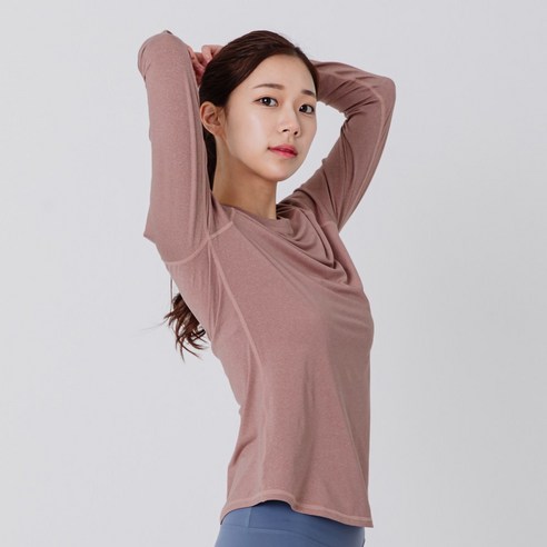 벨라니즈 여성용 베이직 롱 슬리브 요가복 상의