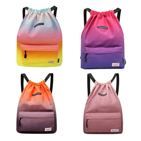 체육관 가방 체육관 가방 방수 drawstring 배낭 스포, Orange with gray(+8000원) - 22