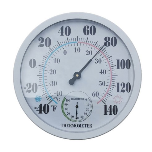 온도계 온도 습도 습식 습도계 온도 측정기, 하얀색, 250mm, 플라스틱