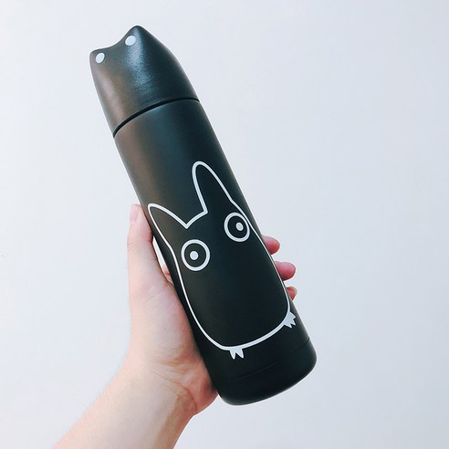 YANG 물 컵 간단한 모리 플라스틱 컵 귀여운 고양이 물 컵 여름 휴대용 방울 남성용 여성 휴대용 컵, 색깔4, 하나