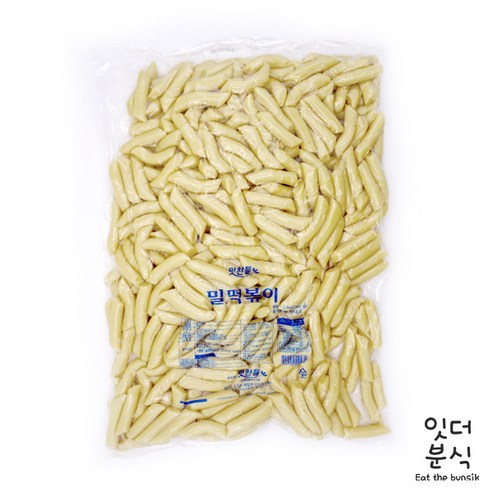 맛찬들 백미 밀떡볶이 정관절단 3kg 말랑이떡 밀떡 떡볶이떡, 5개