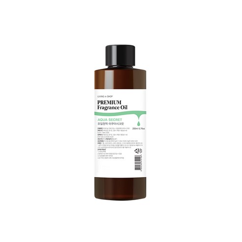 리빙인샵 LIVINGinSHOP 프래그런스 오일 원액, 1개, 200ml, 아쿠아 시크릿