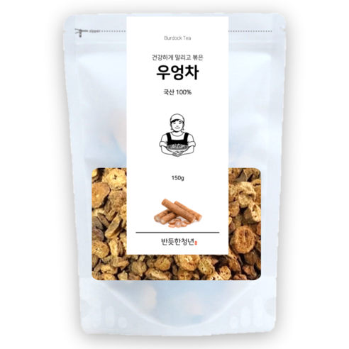반듯한청년 국산 100% 볶은 우엉차, 1개, 1개입, 150g