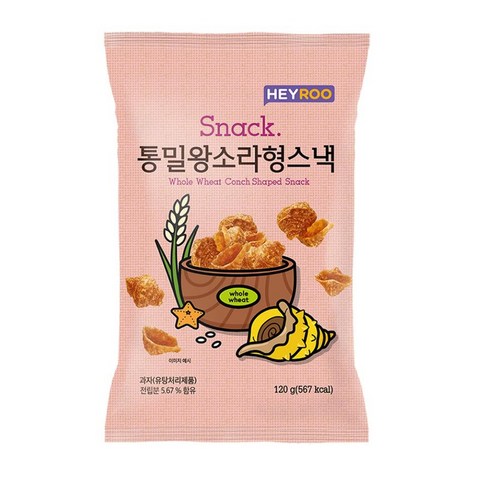 통밀 왕소라형 스낵, 3개, 120g
