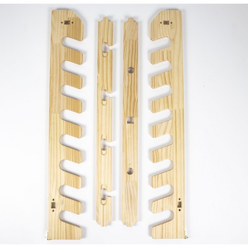 낚시대와 릴을 깔끔하게 정리하고 손쉽게 접근할 수 있는 원목 낚시대 릴 거치대 벽걸이형